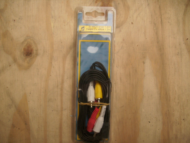 RCA snoer 2 x 4, 1.2 meter